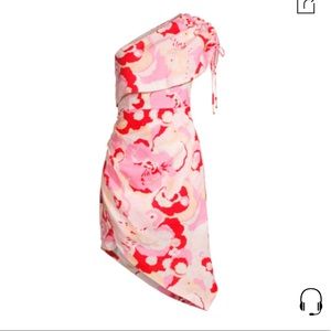 Worn Once - Elliatt Afterglow Kiran One-shoulder Dress In Linen